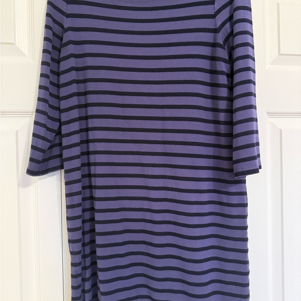 Striped Purple and Black Mini Dress